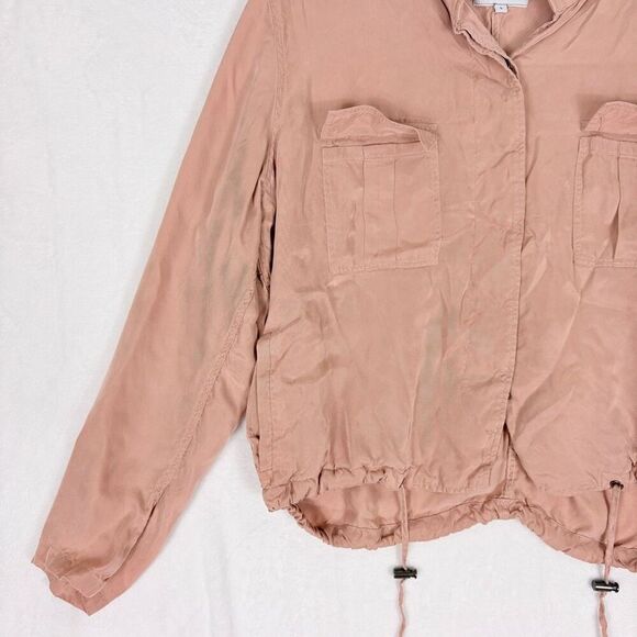 Rails Rowan Blush Pink Hidden Button Front Military Jacket Size Large - Picture 4 of 10